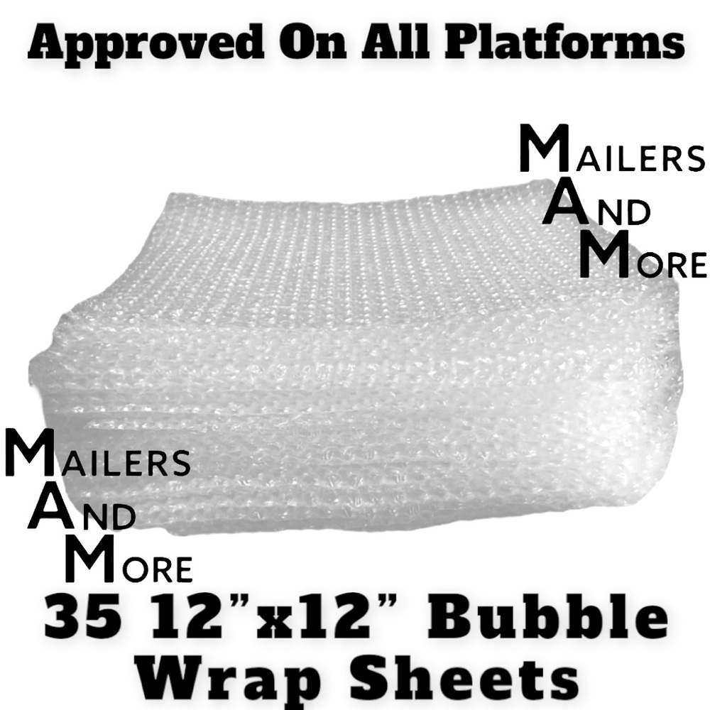 35 12X12 Sheets of Bubble Wrap Supply - Picture 1 of 3